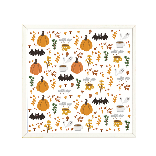 Pumpkin season - halloween pattern print