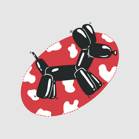 Balloon dog - dog sticker